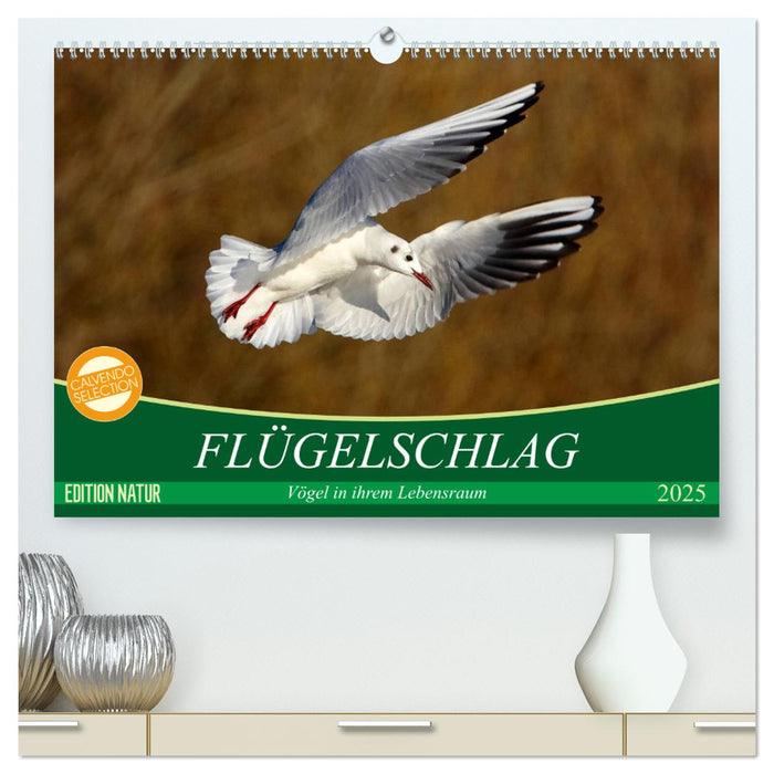 Flügelschlag - Vögel in ihrem natürlichen Lebensraum (CALVENDO Premium Wandkalender 2025)