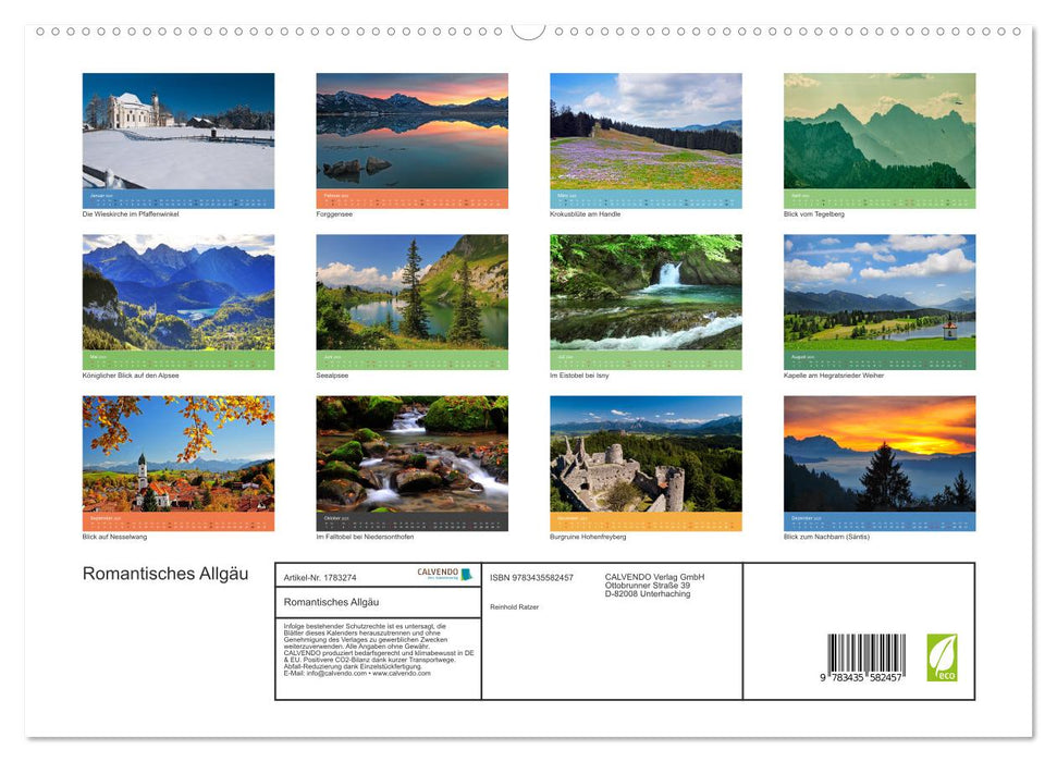 Romantisches Allgäu (CALVENDO Premium Wandkalender 2025)