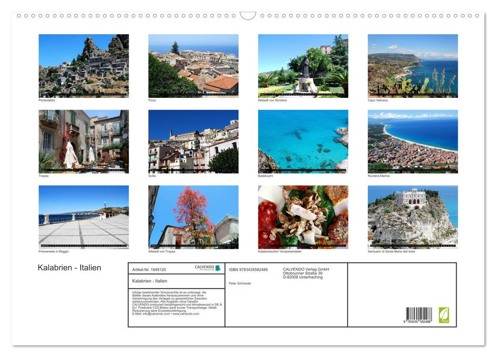 Kalabrien - Italien (CALVENDO Wandkalender 2025)