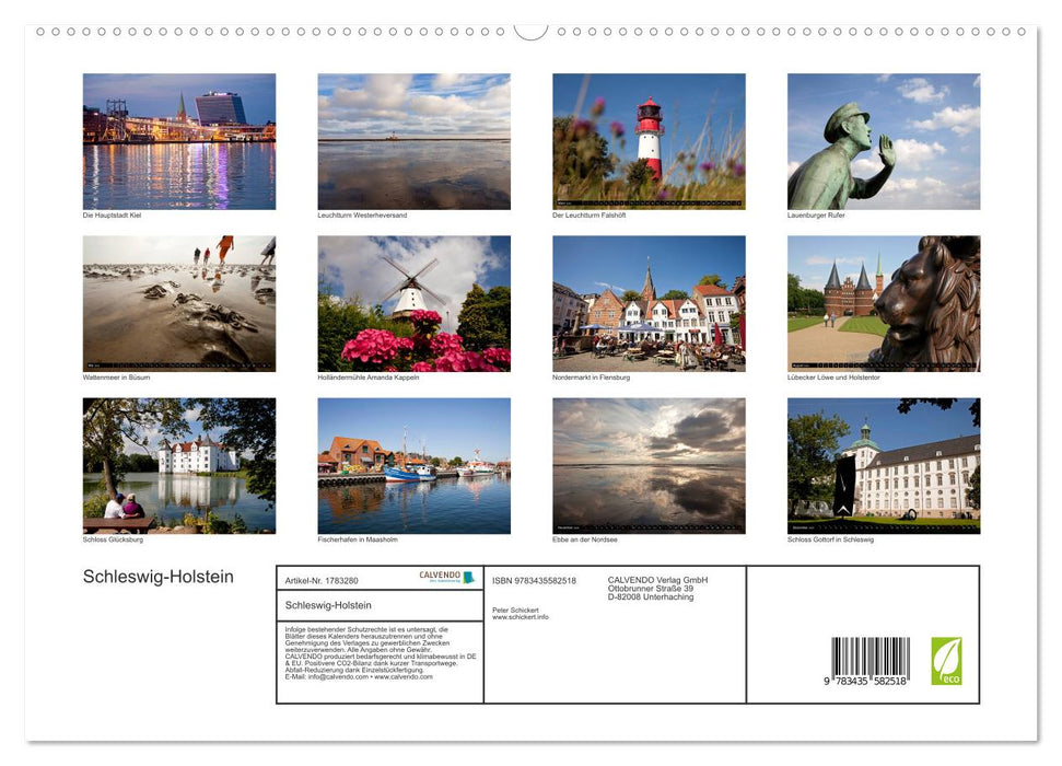 Schleswig-Holstein (CALVENDO Premium Wandkalender 2025)