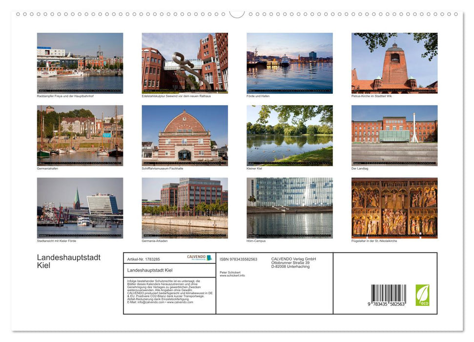 Landeshauptstadt Kiel (CALVENDO Premium Wandkalender 2025)