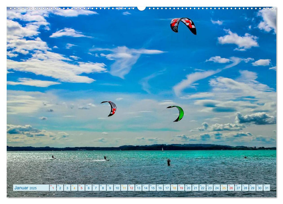 Kitesurfen - über den Wellen (CALVENDO Premium Wandkalender 2025)