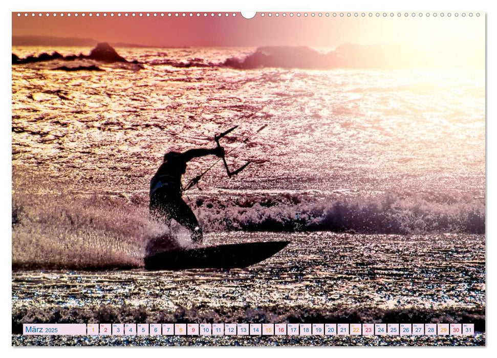 Kitesurfen - über den Wellen (CALVENDO Premium Wandkalender 2025)