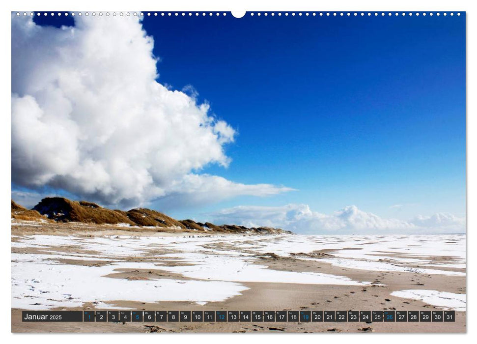 Föhr und Amrum - Spaziergänge am Meer (CALVENDO Premium Wandkalender 2025)