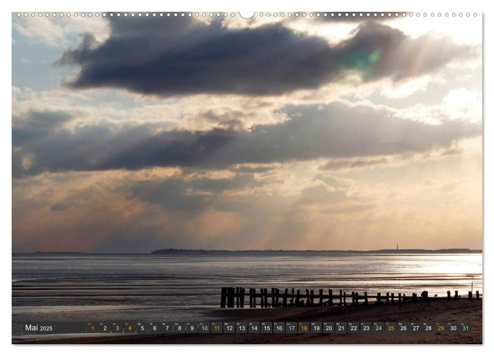 Föhr und Amrum - Spaziergänge am Meer (CALVENDO Premium Wandkalender 2025)