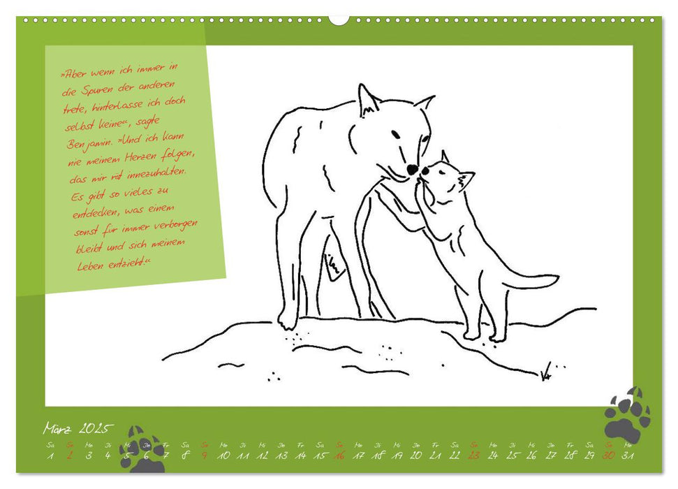 Der kleine GROSSE Wolf - Kalender (CALVENDO Premium Wandkalender 2025)