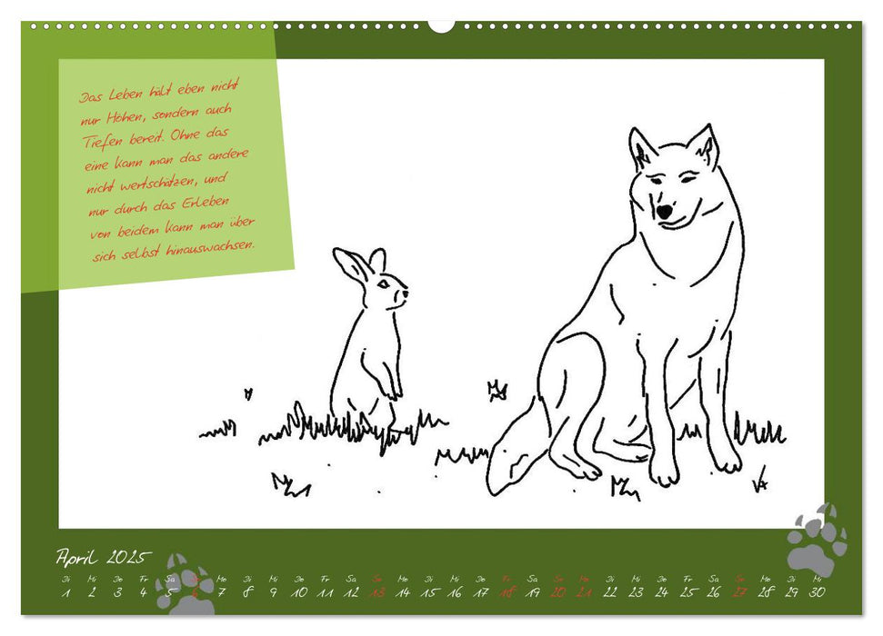 Der kleine GROSSE Wolf - Kalender (CALVENDO Premium Wandkalender 2025)