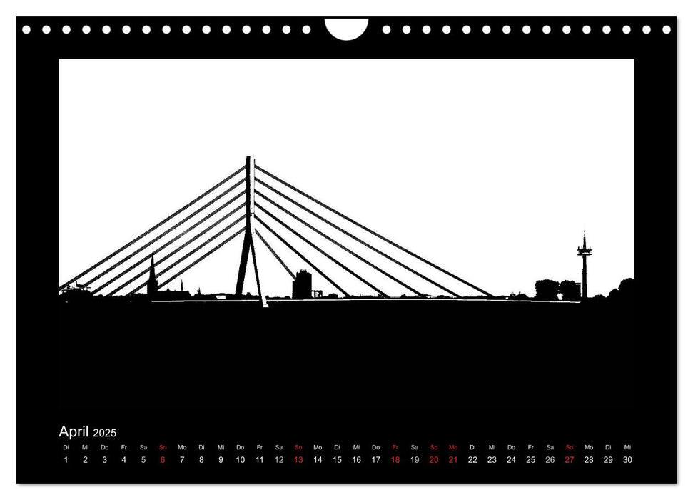 Ruhrpott und Niederrhein in Schwarzweiß (CALVENDO Wandkalender 2025)