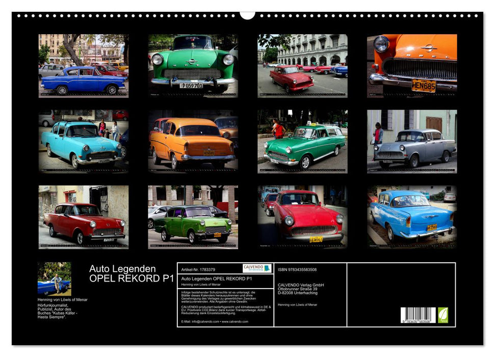 Auto Legenden OPEL REKORD P1 (CALVENDO Wandkalender 2025)