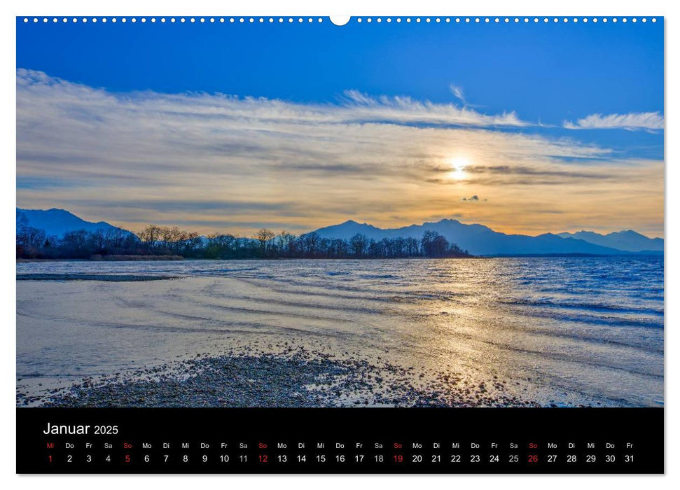 Licht über oberbayrischen Bergen und Seen (CALVENDO Wandkalender 2025)