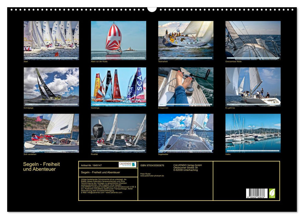 Segeln - Freiheit und Abenteuer (CALVENDO Wandkalender 2025)