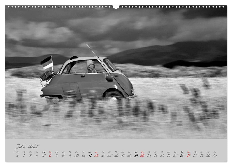 BMW Isetta 300 in schwarzweiß (CALVENDO Premium Wandkalender 2025)