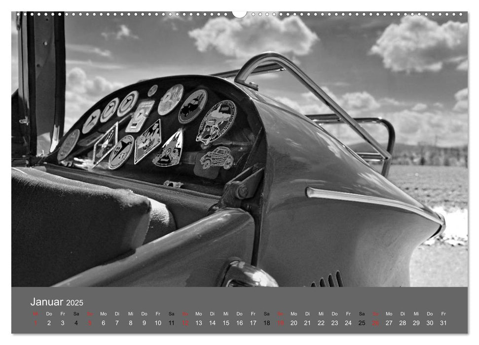 Messerschmitt KR 200 in schwarzweiß (CALVENDO Premium Wandkalender 2025)