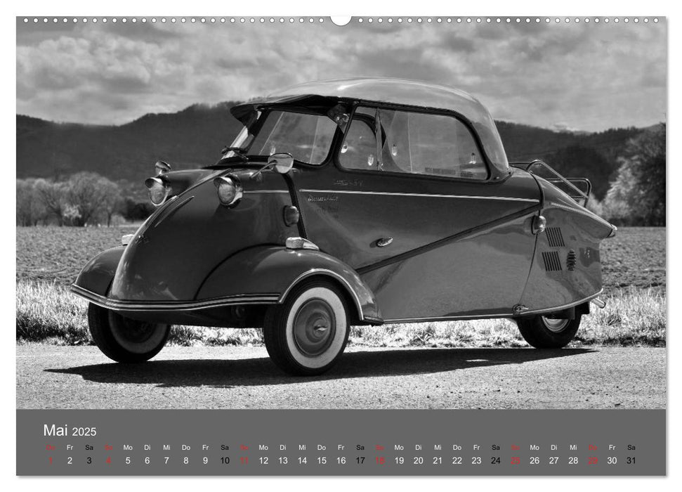 Messerschmitt KR 200 in schwarzweiß (CALVENDO Premium Wandkalender 2025)