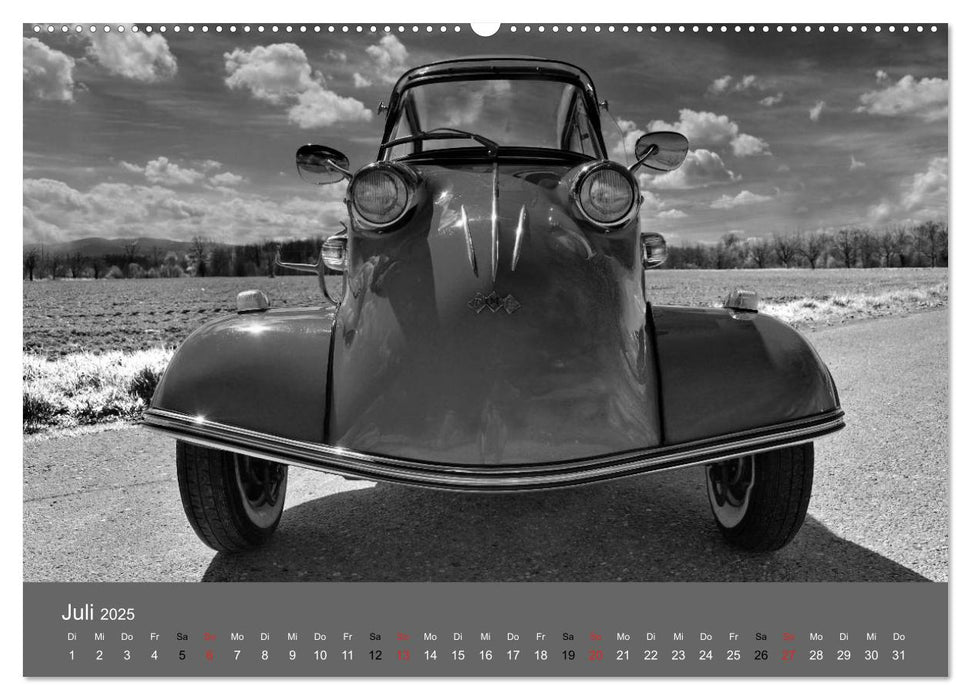 Messerschmitt KR 200 in schwarzweiß (CALVENDO Premium Wandkalender 2025)