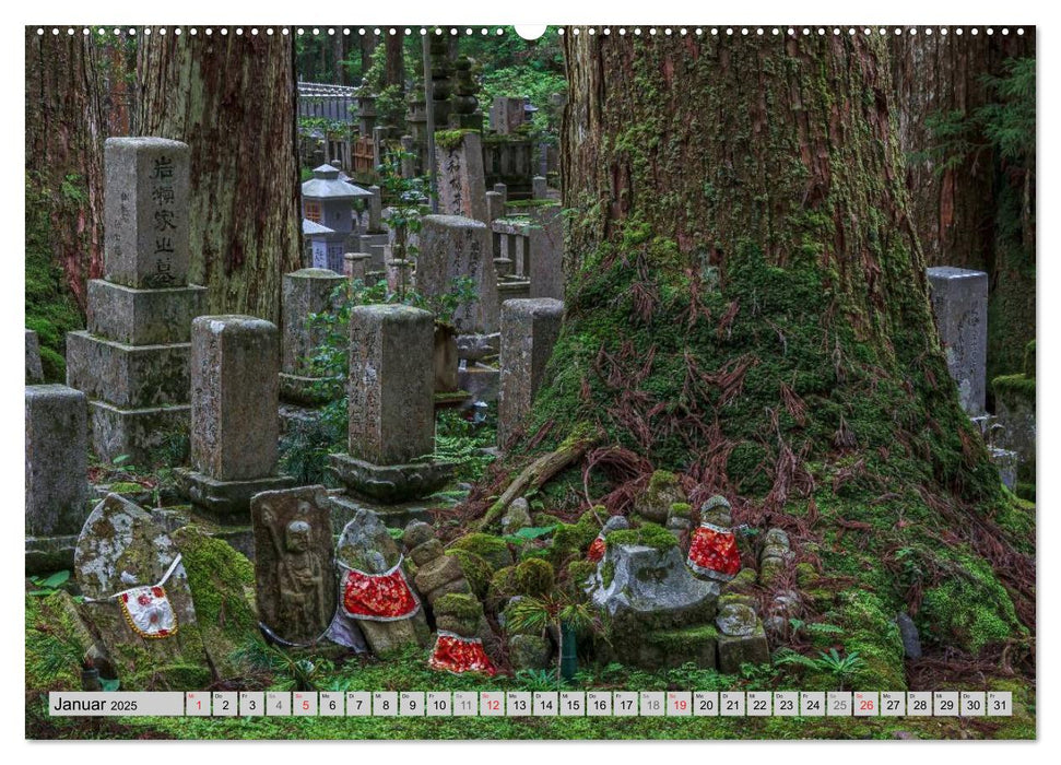 Okunoin, Friedhof und Pilgerstätte auf dem Koyasan (CALVENDO Premium Wandkalender 2025)