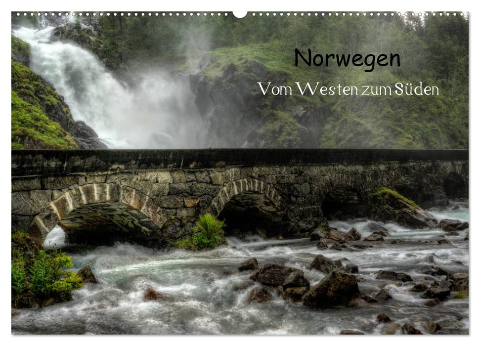 Norwegen - Vom Westen zum Süden (CALVENDO Wandkalender 2025)