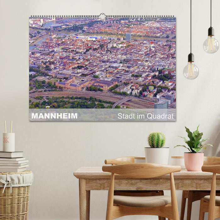 Mannheim - Stadt im Quadrat (CALVENDO Wandkalender 2025)