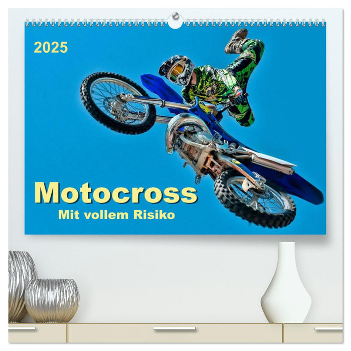 Motocross - mit vollem Risiko (CALVENDO Premium Wandkalender 2025)