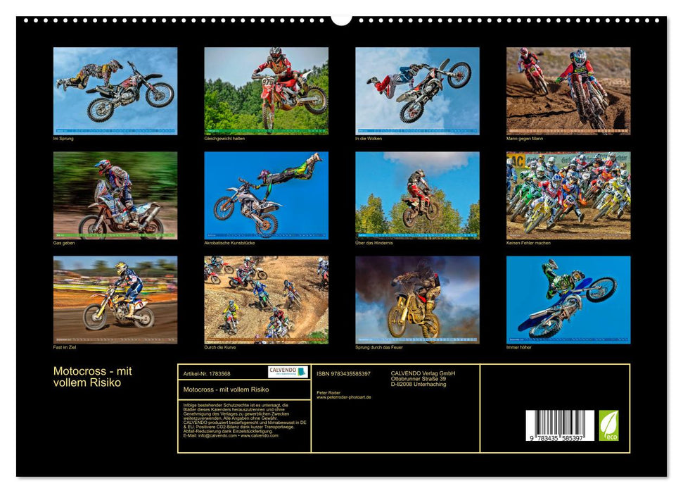 Motocross - mit vollem Risiko (CALVENDO Premium Wandkalender 2025)