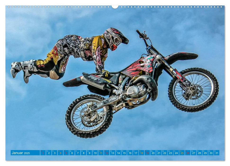 Motocross - mit vollem Risiko (CALVENDO Premium Wandkalender 2025)