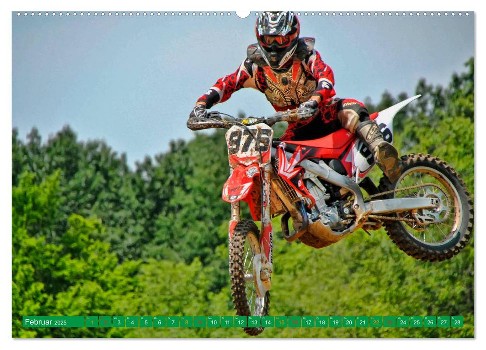 Motocross - mit vollem Risiko (CALVENDO Premium Wandkalender 2025)