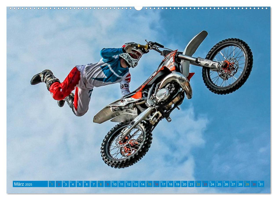 Motocross - mit vollem Risiko (CALVENDO Premium Wandkalender 2025)