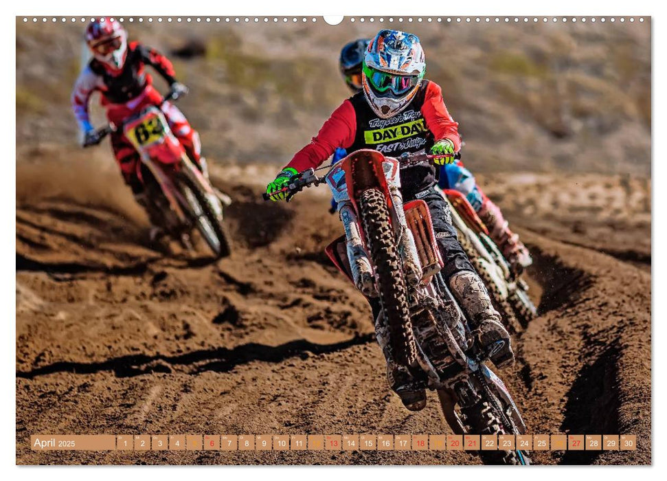 Motocross - mit vollem Risiko (CALVENDO Premium Wandkalender 2025)