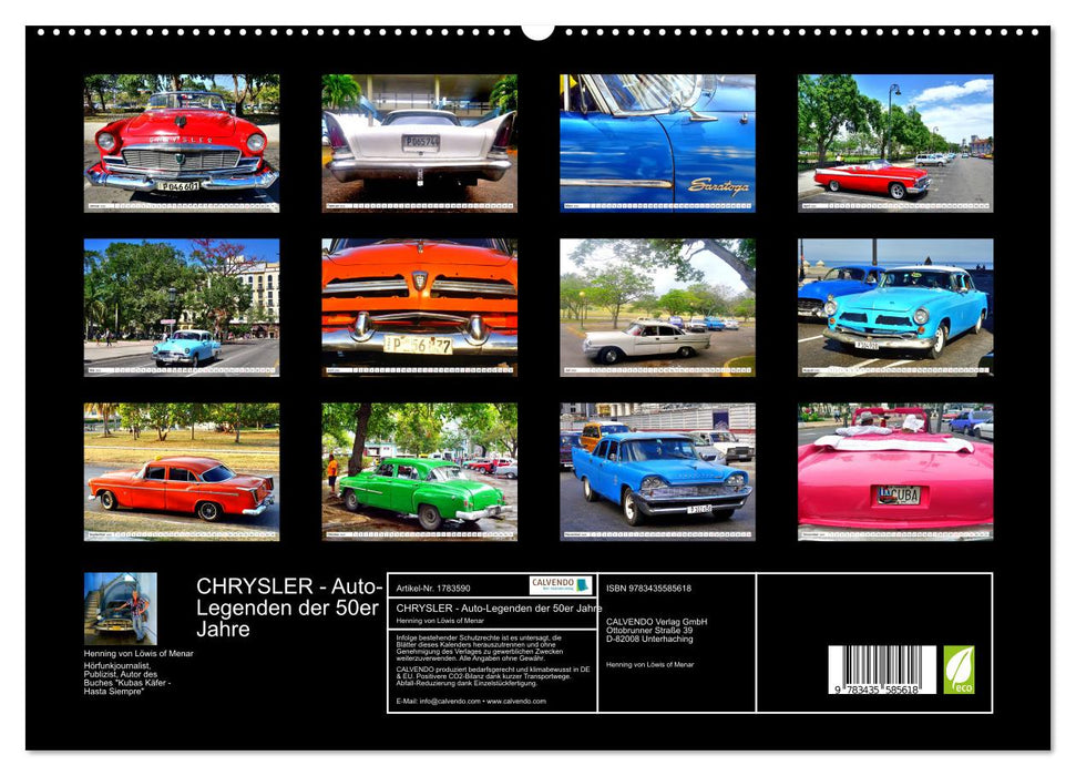 CHRYSLER - Auto-Legenden der 50er Jahre (CALVENDO Premium Wandkalender 2025)