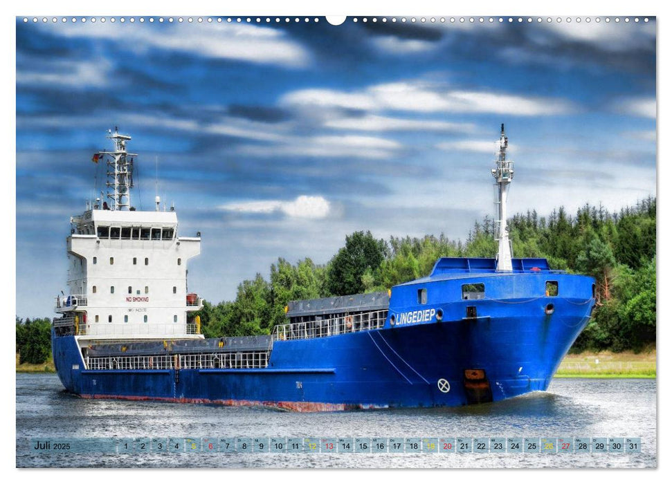 Transportschiffe Giganten der Meere (CALVENDO Premium Wandkalender 2025)