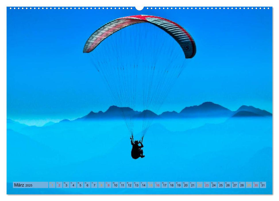 Frei sein - Paragliding (CALVENDO Premium Wandkalender 2025)