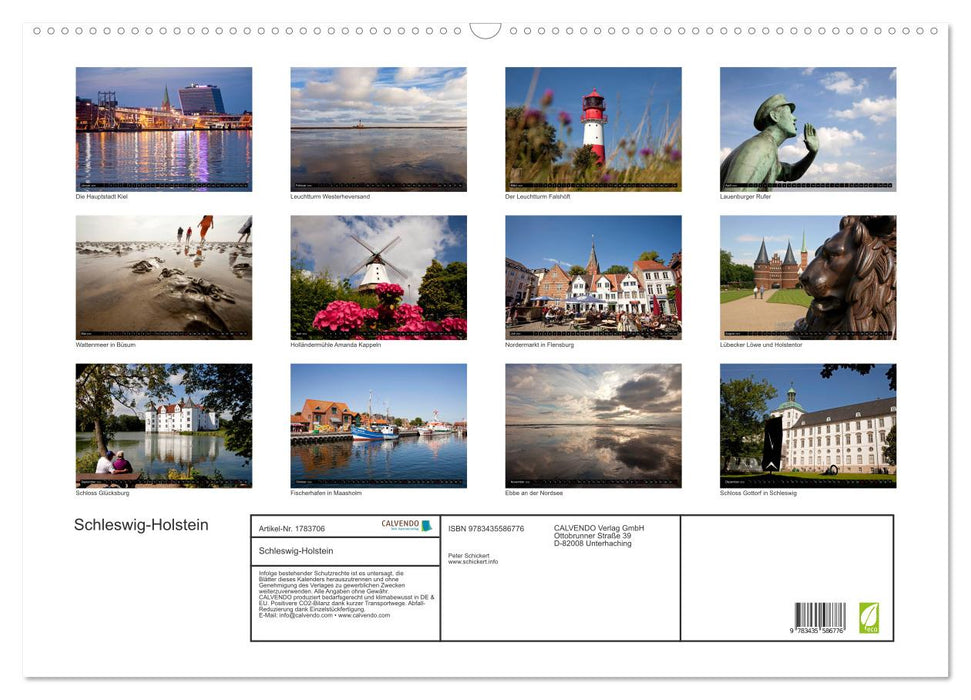 Schleswig-Holstein (CALVENDO Wandkalender 2025)