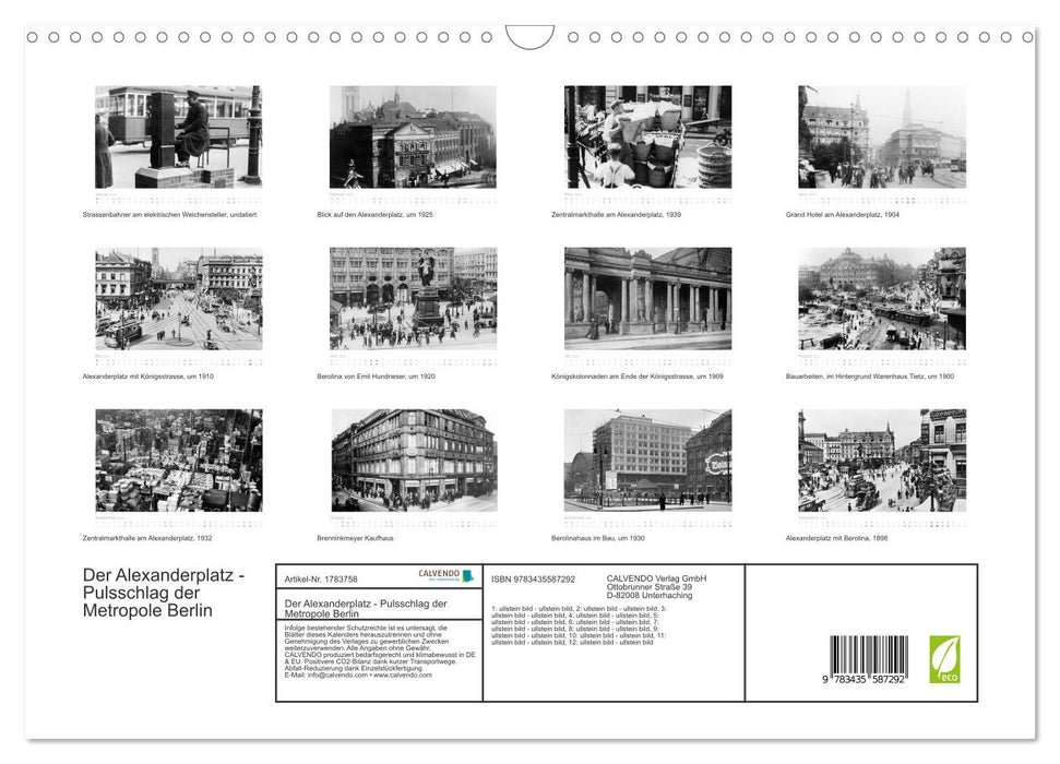 Der Alexanderplatz - Pulsschlag der Metropole Berlin (CALVENDO Wandkalender 2025)