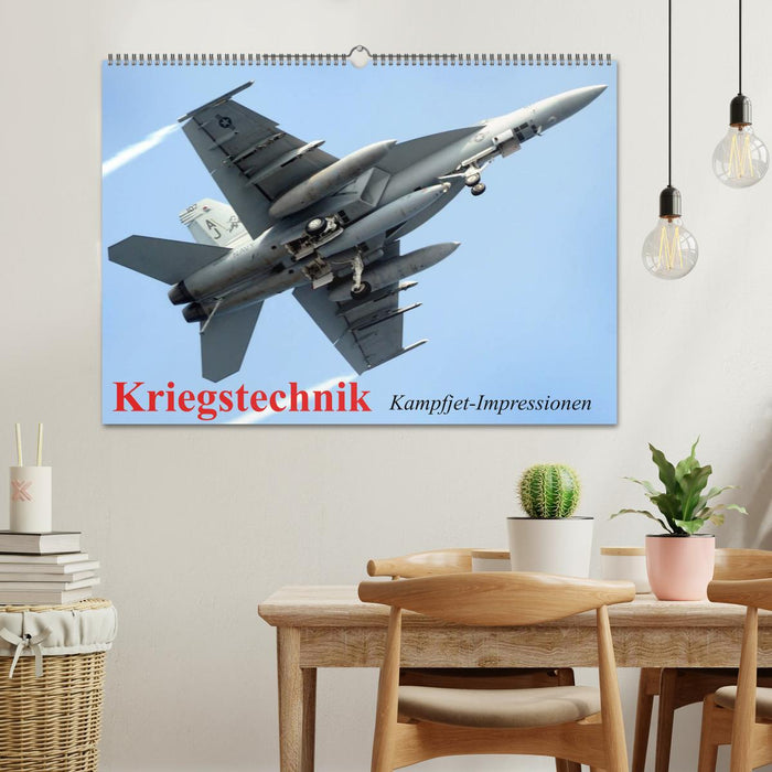 Kriegstechnik. Kampfjet-Impressionen (CALVENDO Wandkalender 2025)