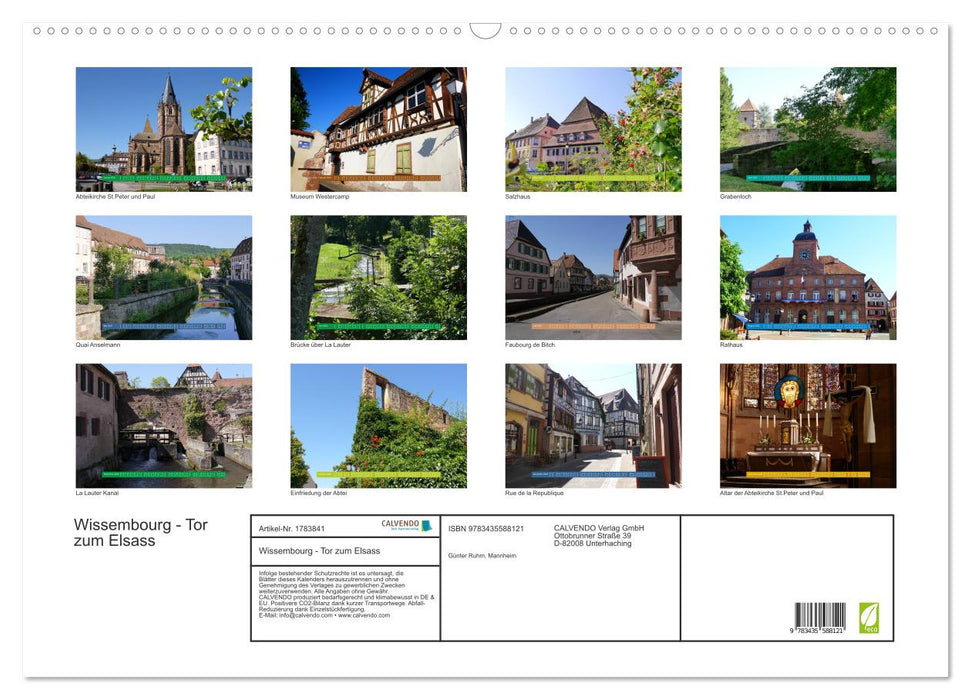 Wissembourg - Tor zum Elsass (CALVENDO Wandkalender 2025)