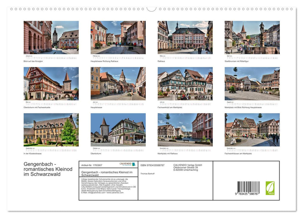 Gengenbach - romantisches Kleinod im Schwarzwald (CALVENDO Premium Wandkalender 2025)