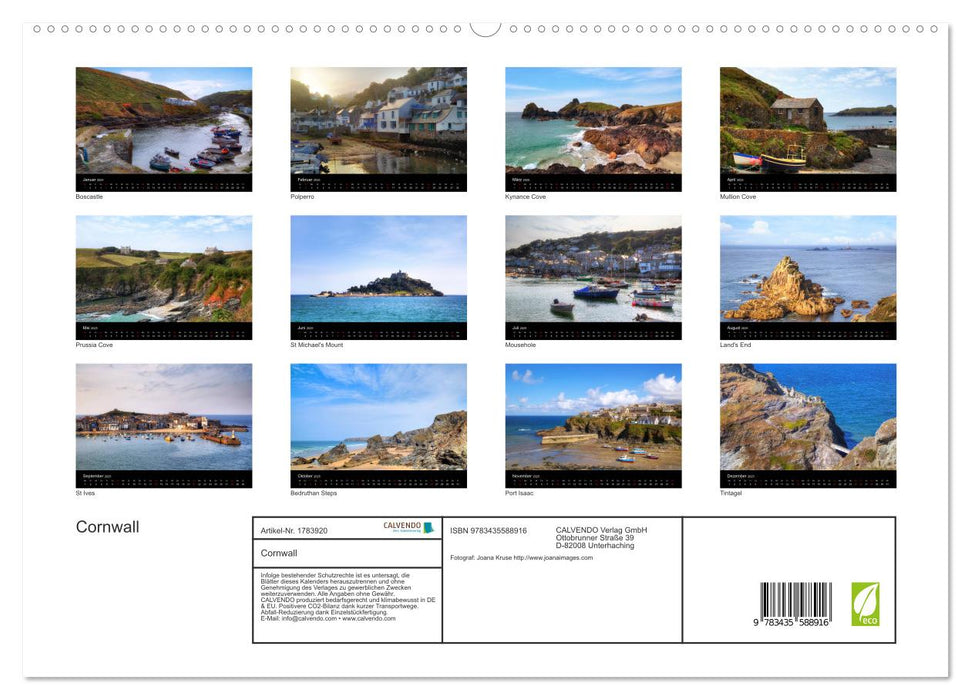 Cornwall (CALVENDO Premium Wandkalender 2025)