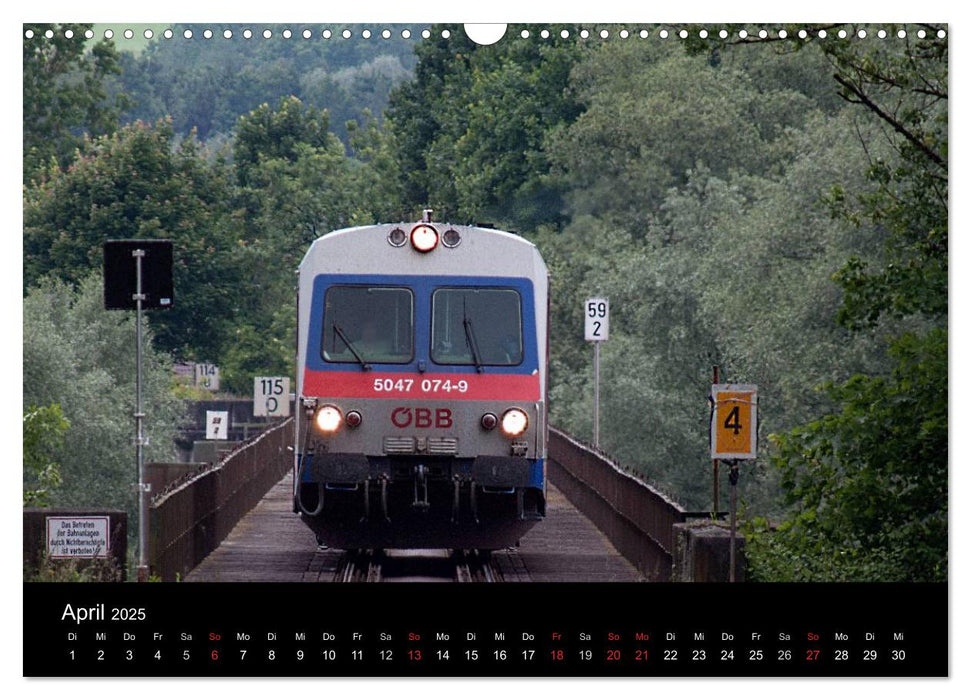 Mit der Bahn durch die Alpen (CALVENDO Wandkalender 2025)