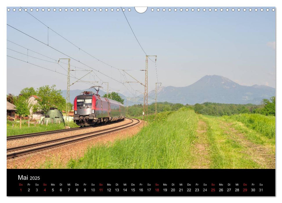 Mit der Bahn durch die Alpen (CALVENDO Wandkalender 2025)