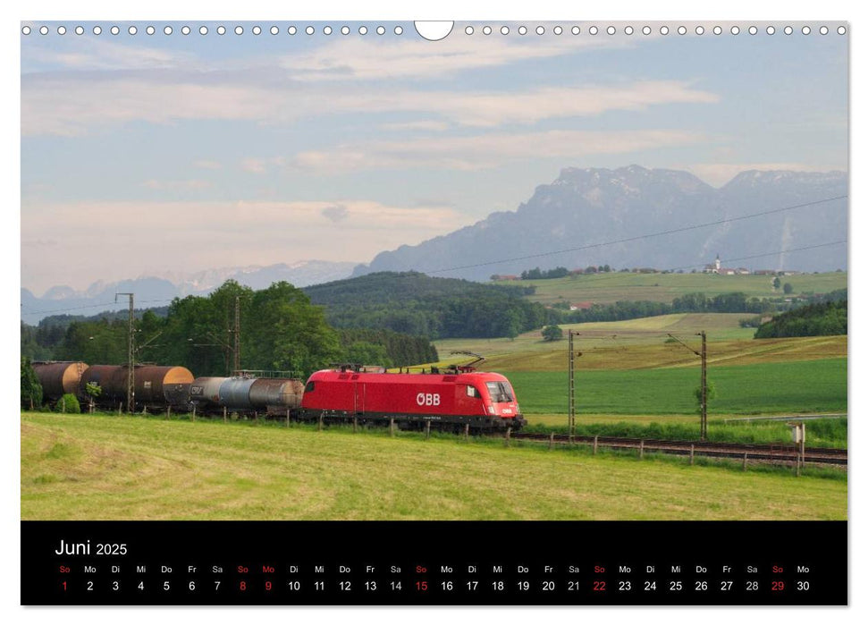 Mit der Bahn durch die Alpen (CALVENDO Wandkalender 2025)