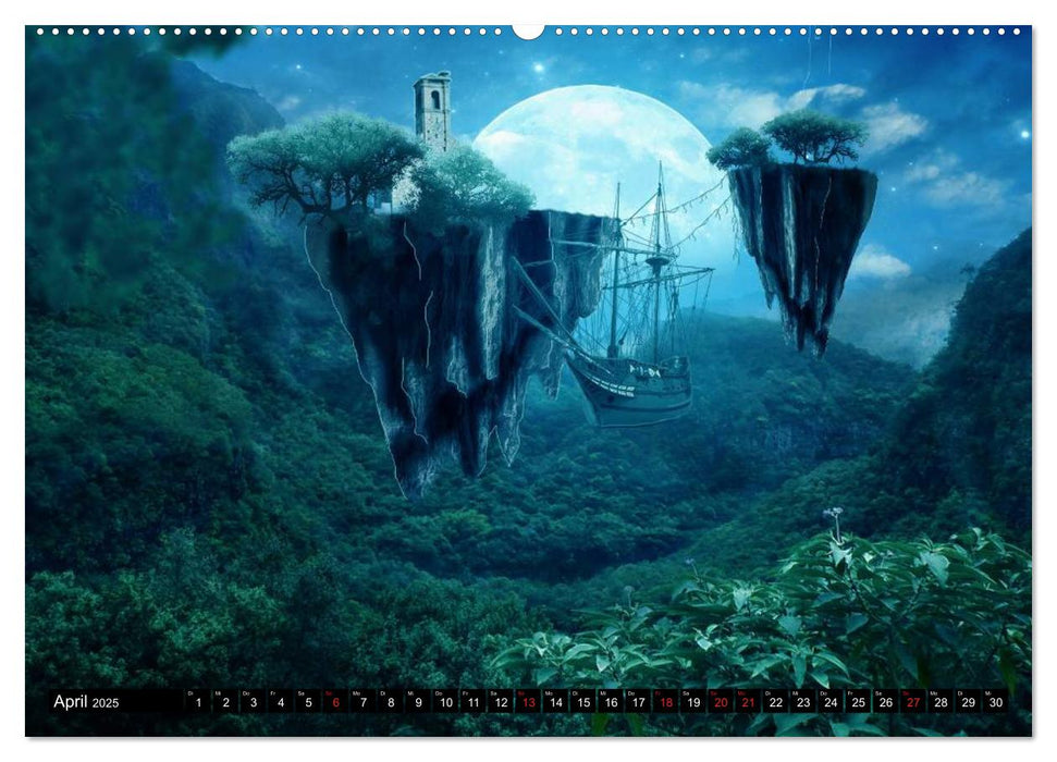Traum und Fantasy. Reise durch surreale Wunderwelten (CALVENDO Premium Wandkalender 2025)