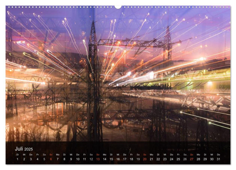 ILLUMINIERTES LAND, Szenerien aus Licht und Feuer (CALVENDO Premium Wandkalender 2025)