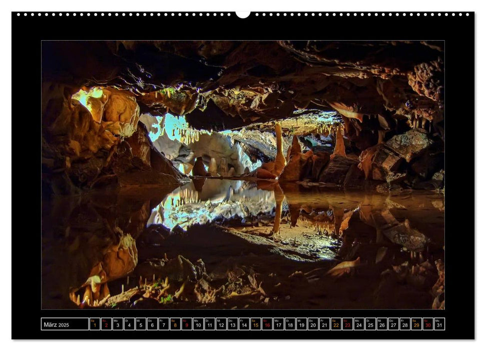 Höhlen, Stalaktiten und Stalagmiten (CALVENDO Premium Wandkalender 2025)