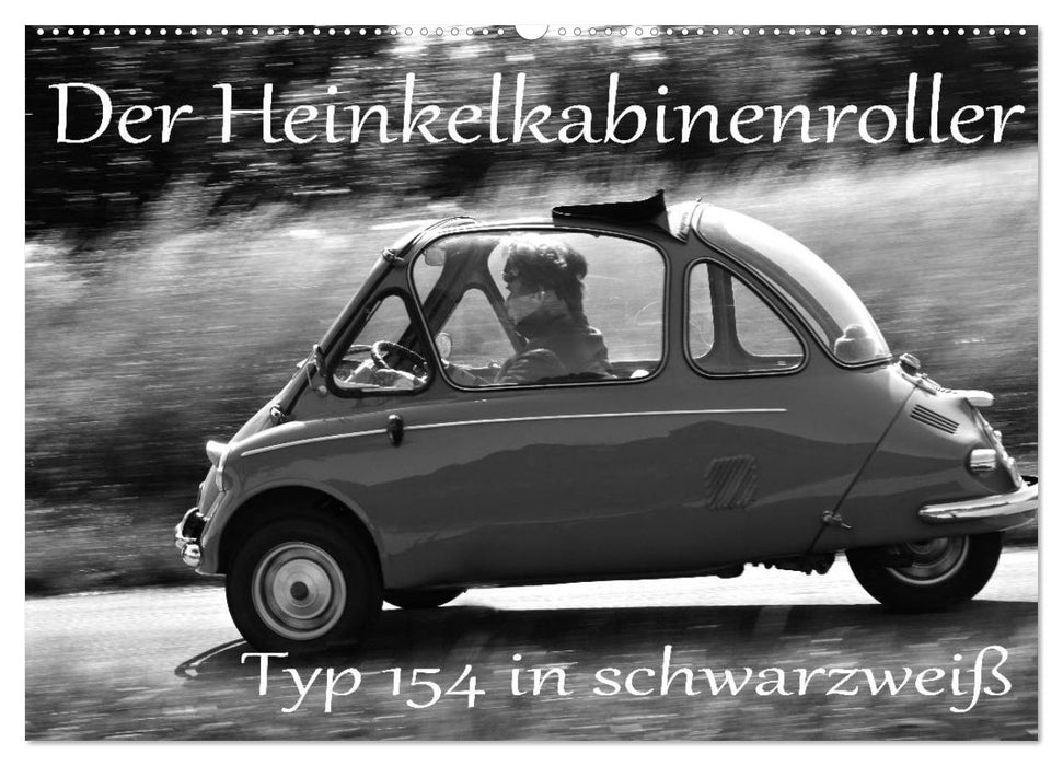 Der Heinkel Kabinenroller Typ 154 in schwarzweiß (CALVENDO Wandkalender 2025)