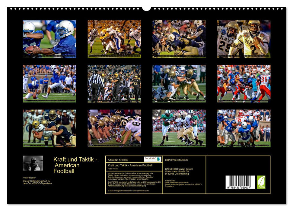Kraft und Taktik - American Football (CALVENDO Premium Wandkalender 2025)