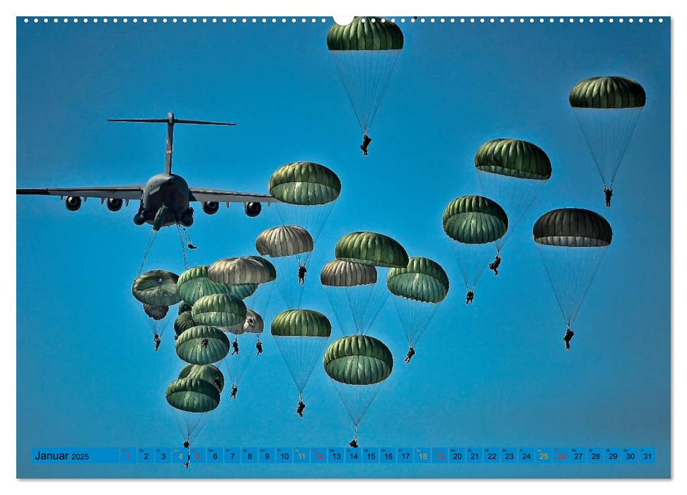 Fallschirmspringen - Mut und Abenteuer (CALVENDO Wandkalender 2025)