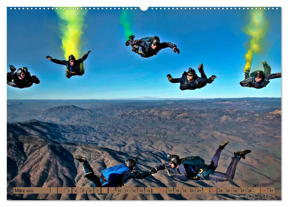 Fallschirmspringen - Mut und Abenteuer (CALVENDO Wandkalender 2025)