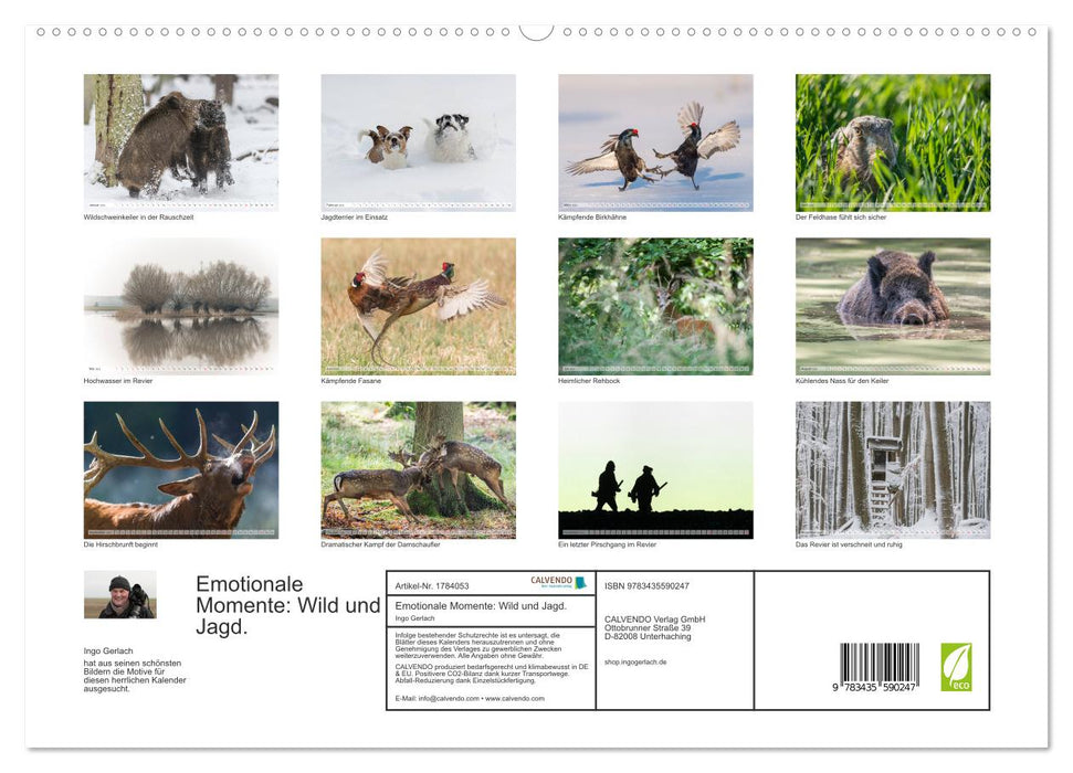 Emotionale Momente: Wild und Jagd. (CALVENDO Premium Wandkalender 2025)