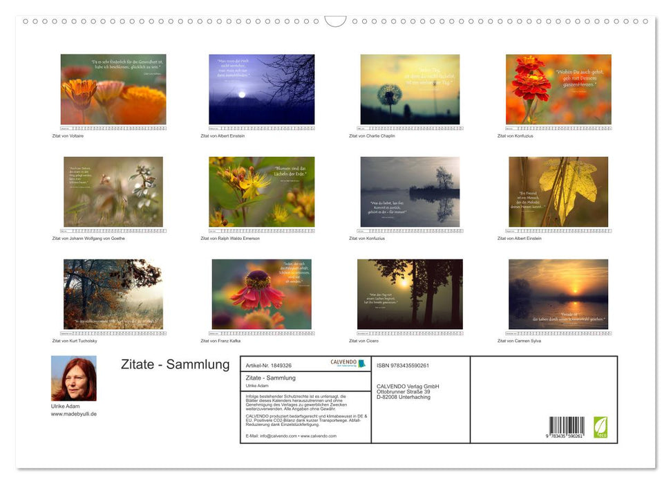 Zitate - Sammlung (CALVENDO Wandkalender 2025)