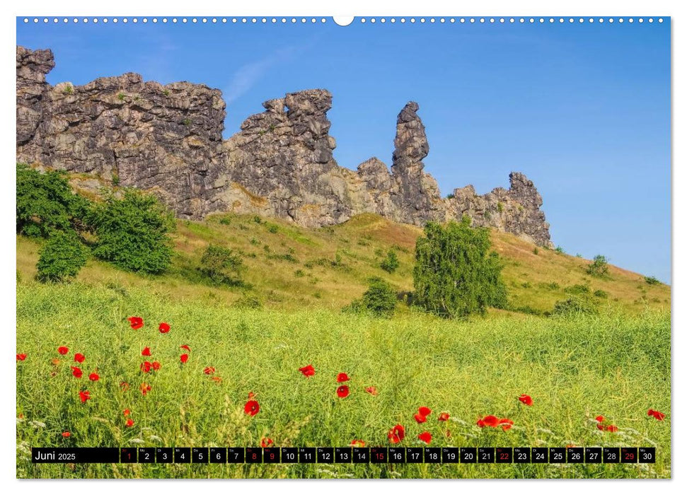 Die Teufelsmauer - Bizarre Felsformationen im Harz (CALVENDO Premium Wandkalender 2025)